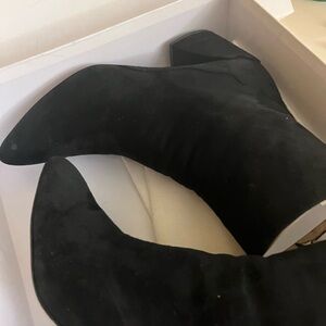 Chloe Black Suede Heeled Boots